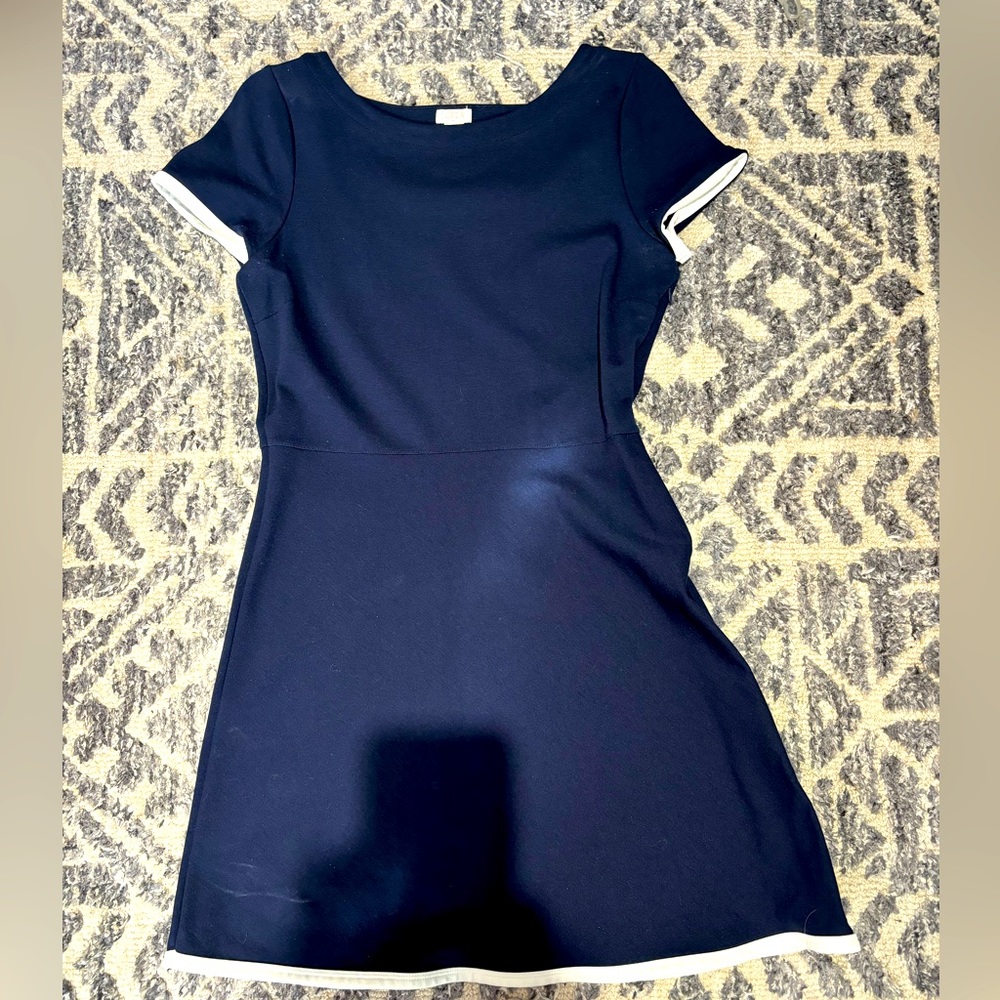 JCrew navy skater dress